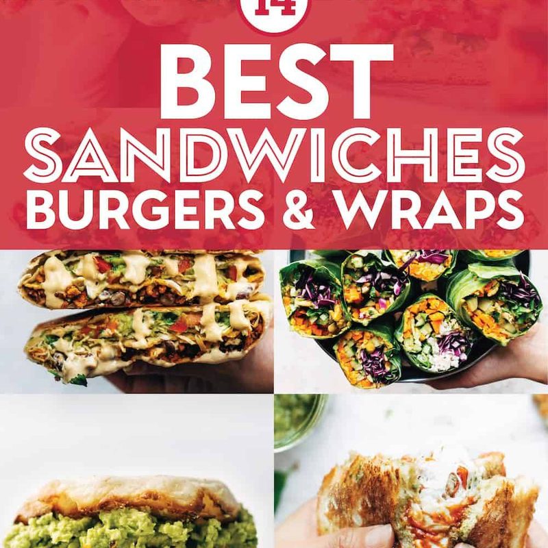 Sandwich recipes in a collage.