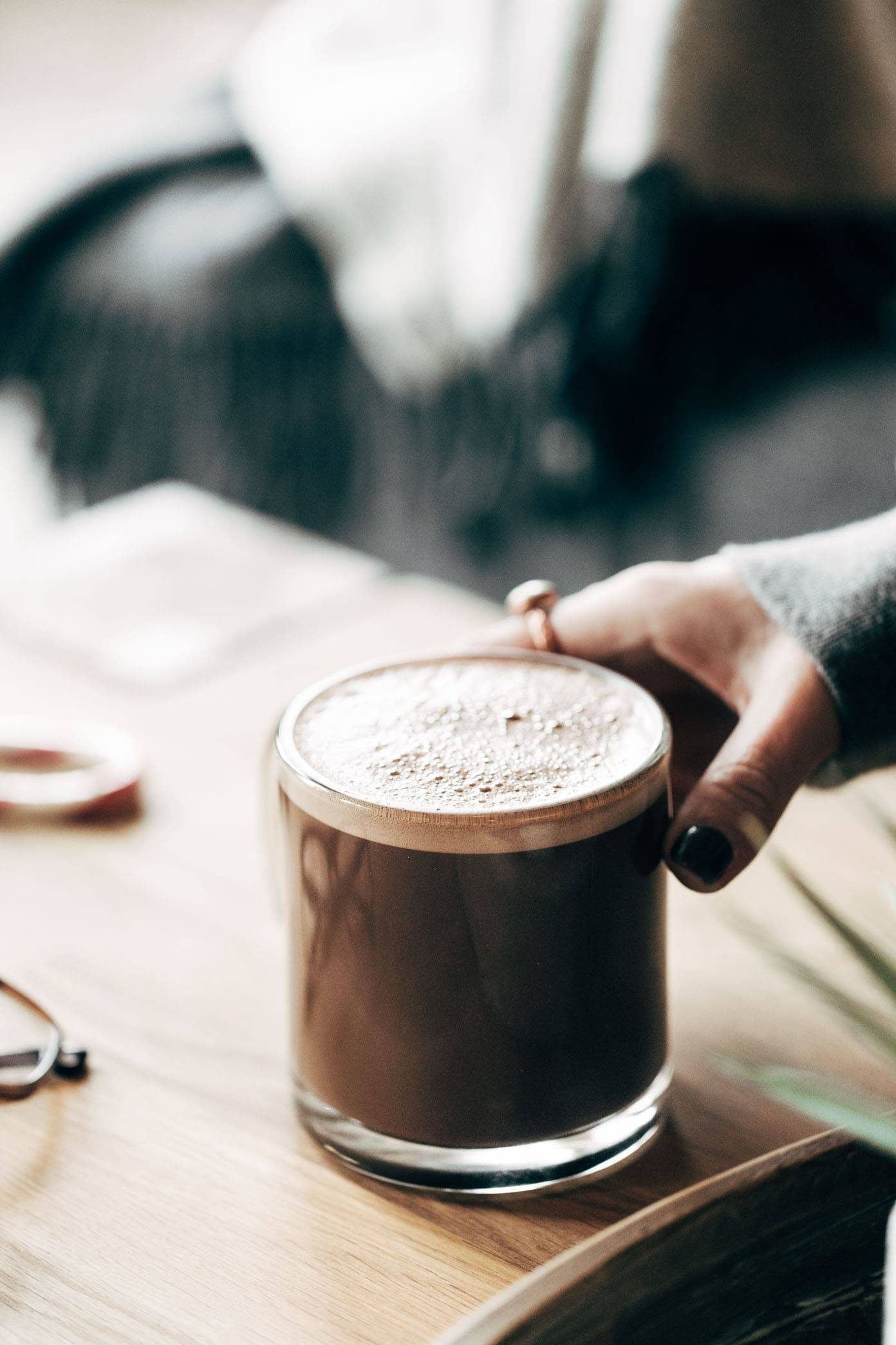 Peppermint Mocha in a mug.