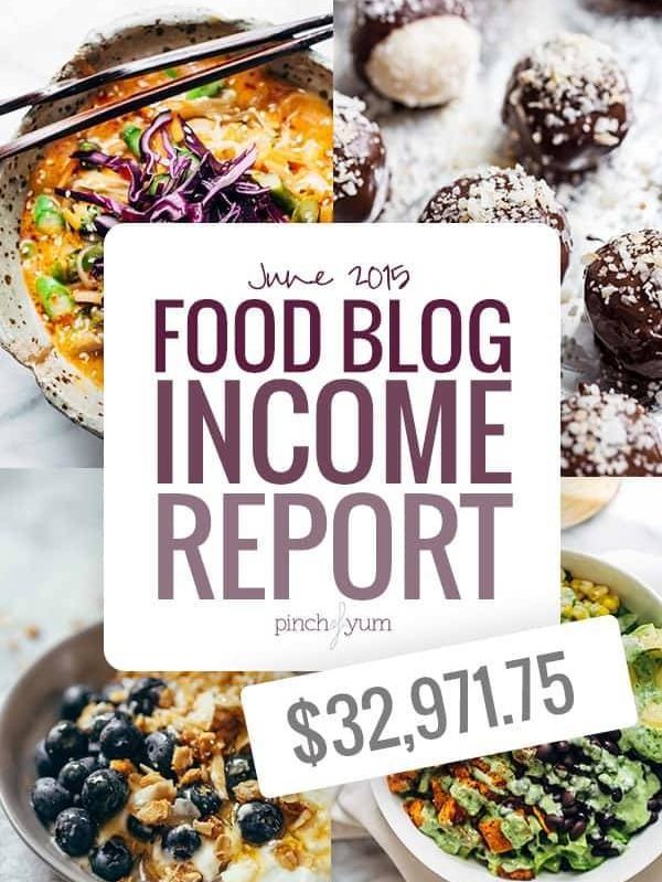 June food blog income report collage.